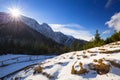 Mount Giewont in Tatra mountains