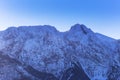 Mount Giewont in Tatra mountains at winter