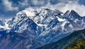 Mount Gongga under Dark Cloud