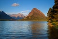 Mount Grinnell at sunrise in the Many Glaciers area of Glacier National Park, Montana