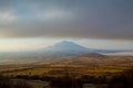 Mount Hanang and Balangida Valley, Tanzania, at heavy sky dawn Royalty Free Stock Photo