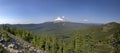 Mount Hood and Mirror Lake Panorama Royalty Free Stock Photo