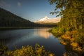 Mount Hood reflecting in Trillium Lake at sunset, National Forest Royalty Free Stock Photo