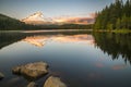 Mount Hood reflecting in Trillium Lake at sunset, National Forest Royalty Free Stock Photo