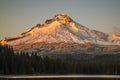 Mount Hood reflecting in Trillium Lake at sunset, National Forest Royalty Free Stock Photo