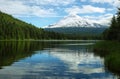 The Mount Hood reflection in Trillium Lake Royalty Free Stock Photo