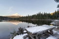 Mount Hood Reflection on Trillium Lake Royalty Free Stock Photo