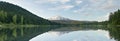 Mount Hood from Trillium Lake Panorama Royalty Free Stock Photo