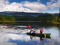 Mount Hood, Trillium Lake Summer Vacation, Oregon Royalty Free Stock Photo