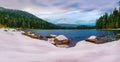 Mount Hood Trillium Lake at sunset, National Forest, Oregon,USA Royalty Free Stock Photo