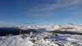 Mount Hoven top in Loen in Vestland in Norway Royalty Free Stock Photo