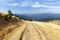 Mount Hoverla or Goverla and unpaved road Royalty Free Stock Photo