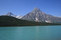 Mount Howse and Waterfowl Lake Royalty Free Stock Photo