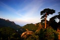 mount huangshan sunrise in July 2007 Royalty Free Stock Photo