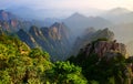 mount huangshan sunrise in July 2007 Royalty Free Stock Photo