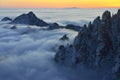 Mount Huangshan sunrise in winter