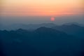 Mount Huangshan sunset Royalty Free Stock Photo