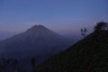 Mount Ijen at sunset time in East Java, Indonesia.