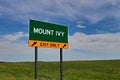 US Highway Exit Sign for Mount Ivy Royalty Free Stock Photo