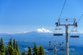 Mount Jefferson and Chairlifts Royalty Free Stock Photo