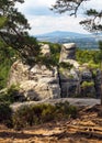 mount Jested and sandstone rock city czech paradise