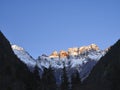 Mount jiariren-an of the meili snow mountains at sunrise, sichuan, china Royalty Free Stock Photo