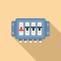 Mount junction box icon flat vector. Safety wall Royalty Free Stock Photo