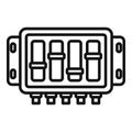 Mount junction box icon outline vector. Safety wall Royalty Free Stock Photo