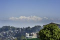 Mount Kanchenjunga and Darjeeling Royalty Free Stock Photo