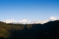 Mount Kanchenjunga range of the himalayas at first light Royalty Free Stock Photo