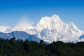 Mount Kanchenjunga range of the himalayas at first light Royalty Free Stock Photo