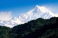 Mount Kanchenjunga range of the himalayas Royalty Free Stock Photo