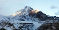 Mount Kazbek at sunset Royalty Free Stock Photo