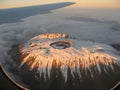 Flying over Mount Kilimanjaro Royalty Free Stock Photo