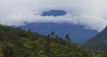 Mount Kinabalu covered in clouds at Borneo, Sabah, Malaysia Royalty Free Stock Photo