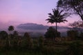 Mount Kinabalu Mountain During Sunset. Royalty Free Stock Photo