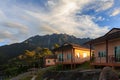 Mount Kinabalu view form Dream World Resort, Kundasang, Sabah, Borneo Royalty Free Stock Photo