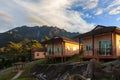 Mount Kinabalu view form Dream World Resort, Kundasang, Sabah, Borneo Royalty Free Stock Photo