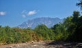 Mount Kinabalu view from liwagu river Ranau