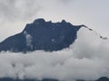 The mount kinabalu view in the morning Royalty Free Stock Photo