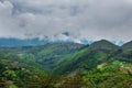 Mount Kinabalu view, villages at the foothill of the mountain. Sabah, Borneo, Malaysia Royalty Free Stock Photo