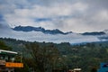 Mount Kinabalu view, villages at the foothill of the mountain. Sabah, Borneo, Malaysia
