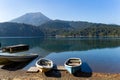 Mount Kirishima and lake in Japan