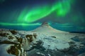 Mount Kirkjufell Iceland at night Royalty Free Stock Photo