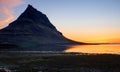 Mount Kirkjufell at sunset