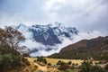 Mount Kongde-Ri in Himalayas mountains, Nepal Royalty Free Stock Photo