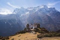 Mount Kongde-Ri and old Buddhist stupas,  Nepal Royalty Free Stock Photo