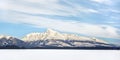 Mount Krivan Symbol of Slovakia winter panorama Royalty Free Stock Photo