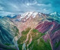 Mount Lenin seen from Basecamp in Kyrgyzstan taken in August 2018