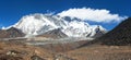 Mount Lhotse and Nuptse South rock face Royalty Free Stock Photo